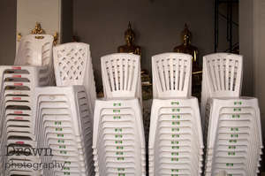 Chairs and buddhas